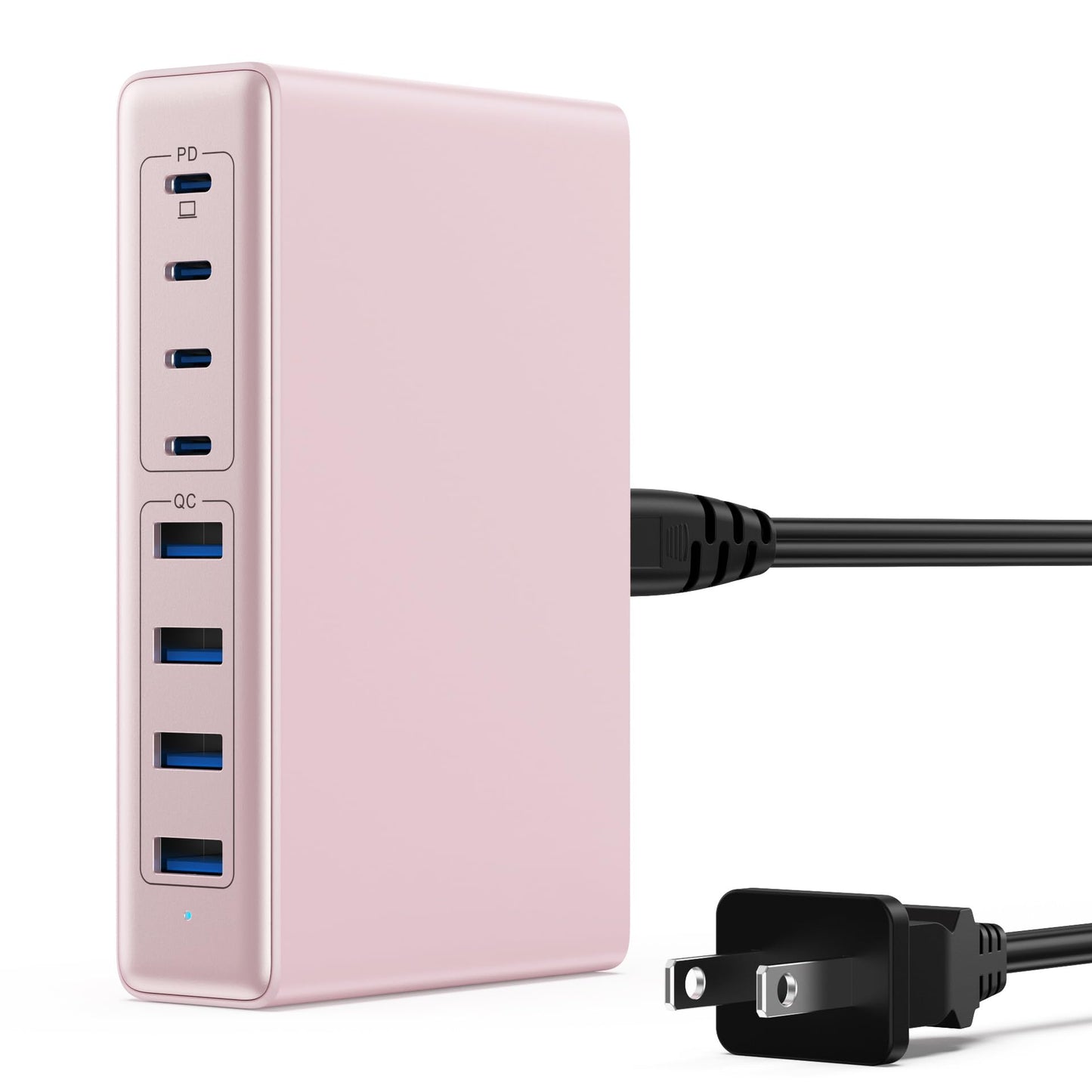 200W USB C Charger Block,GaN IV Charging Station 8 Ports,QC4.0 Fast Charging Station Hub+PD 65W USB C Laptop Charger Adapter Compatible with MacBook Air/Pro,DELL,iPhone 16/15,iPad,Steam Deck-Black