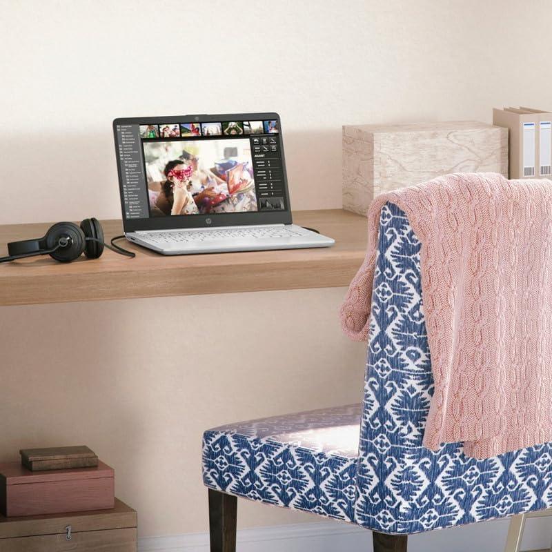 14" LED Business Laptop Computer, 16GB RAM 320GB Storage (64GB Emmc+256Gb SD Card), Intel Quad-Core N4120, Windows 11 S Laptop with 1-Year Microsoft Office 365, PLUSERA Earphones, White