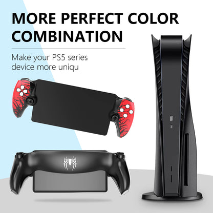 Full Set DIY Housing Case Cover Compatible with PS5 Portal Handheld Replacement Detachable Front Back Plate for Portal