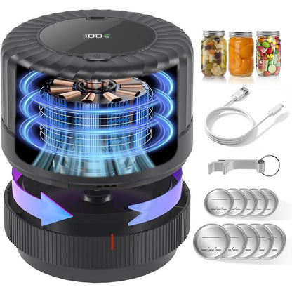 Revolutionize Your Kitchen with the VP06+ Electric Mason Jar Vacuum Sealer – Cordless, Efficient, and Perfect for Preserving Freshness!