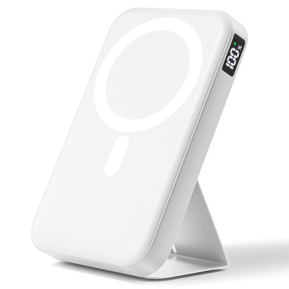 Magnetic Portable Charger, 10000mAh Wireless Power Bank with 20W USB-C Fast Charging, Foldable Stand & LED Display Magnetic Battery Pack, Compatible with iPhone 16/15/14/13/12 All Series
