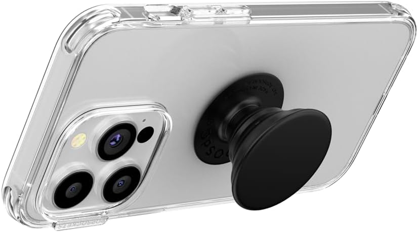 ​​​​PopSockets Phone Grip with Expanding Kickstand, Adhesive Grip - Black