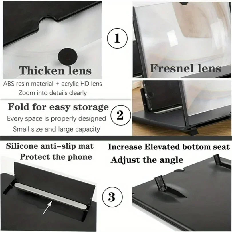 Elevate Your Viewing Experience with the HD Screen Magnifier Amplifier - Video Phone Projector for All Smartphones