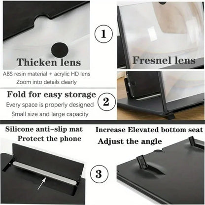 Elevate Your Viewing Experience with the HD Screen Magnifier Amplifier - Video Phone Projector for All Smartphones
