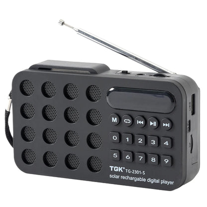 Digital Radio Speaker Music Player Bluetooth-Compatible Solar Charging/Rechargeable Battery Operated MP3 Player Built-In Speaker