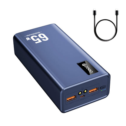 Power Bank Fast Charging 50000mAh, 65W Laptop Portable Charger USB C Compatible with MacBook Dell, PD External Battery Bank Compatible with iPhone 14/13, Cell Phone, Tablet, 3 Output &1 Input(Black)