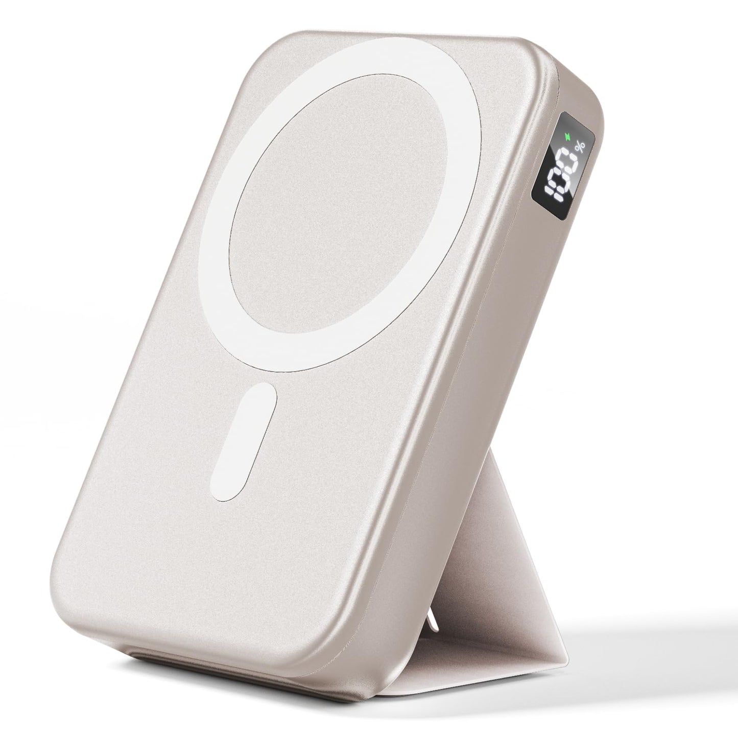 Magnetic Portable Charger, 10000mAh Wireless Power Bank with 20W USB-C Fast Charging, Foldable Stand & LED Display Magnetic Battery Pack, Compatible with iPhone 16/15/14/13/12 All Series