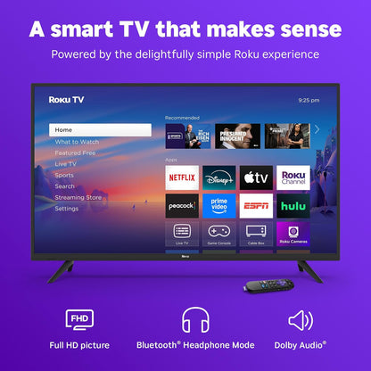 Smart TV 2025 – 40-Inch Select Series, 1080P Full HD TV – tv with Voice Remote – Flat Screen LED Television with Wi-Fi for Streaming Live Local News, Sports, Family Entertainment