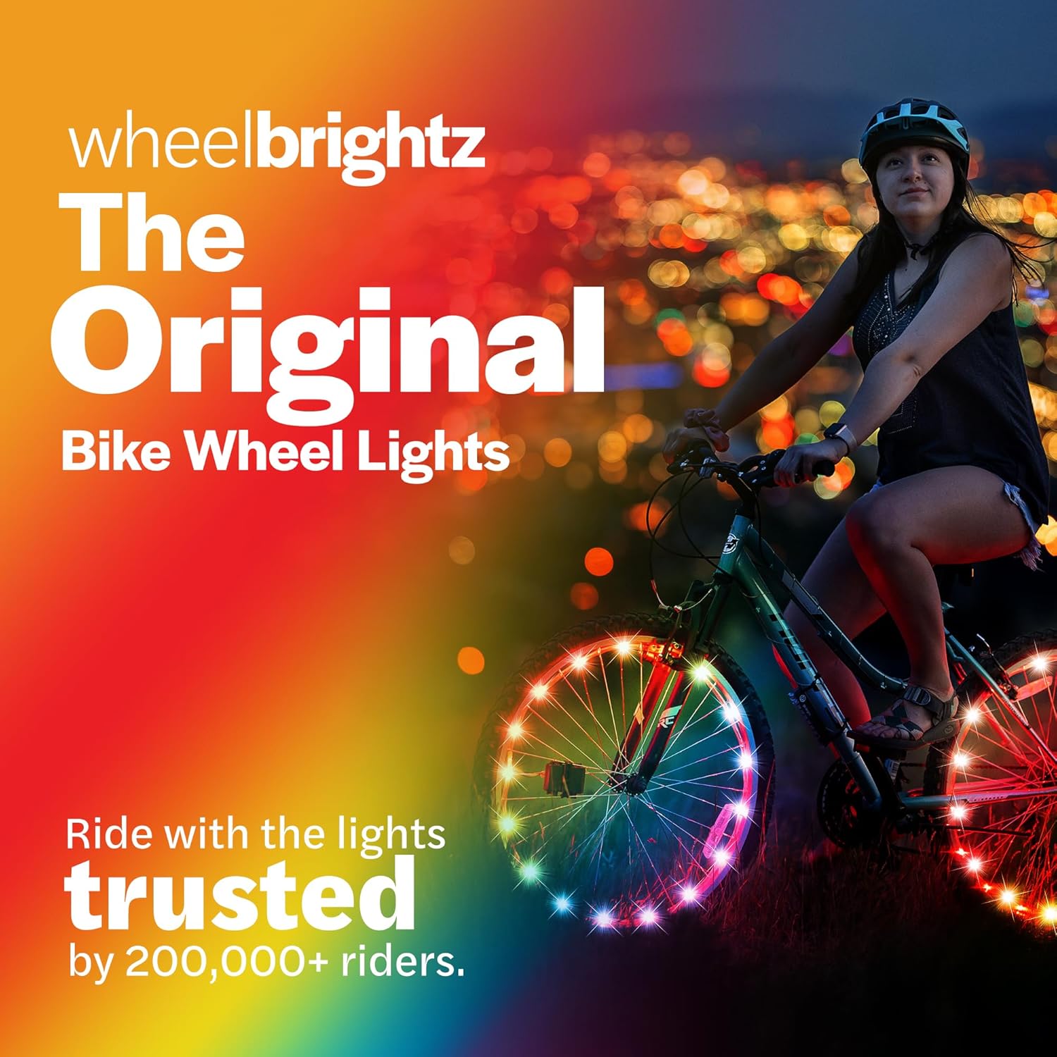 Wheel LED Bike Wheel Lights - 2025 Edition with Superior Straps & Led-Weatherproof Shield! 14 Colors - Unmatched Durability, Visibility & 48+ Hours of Dazzling Illumination