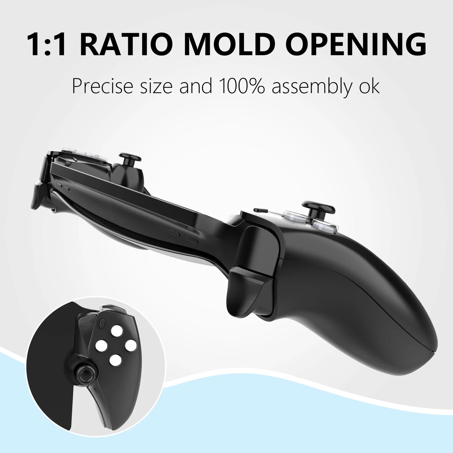 Full Set DIY Housing Case Cover Compatible with PS5 Portal Handheld Replacement Detachable Front Back Plate for Portal