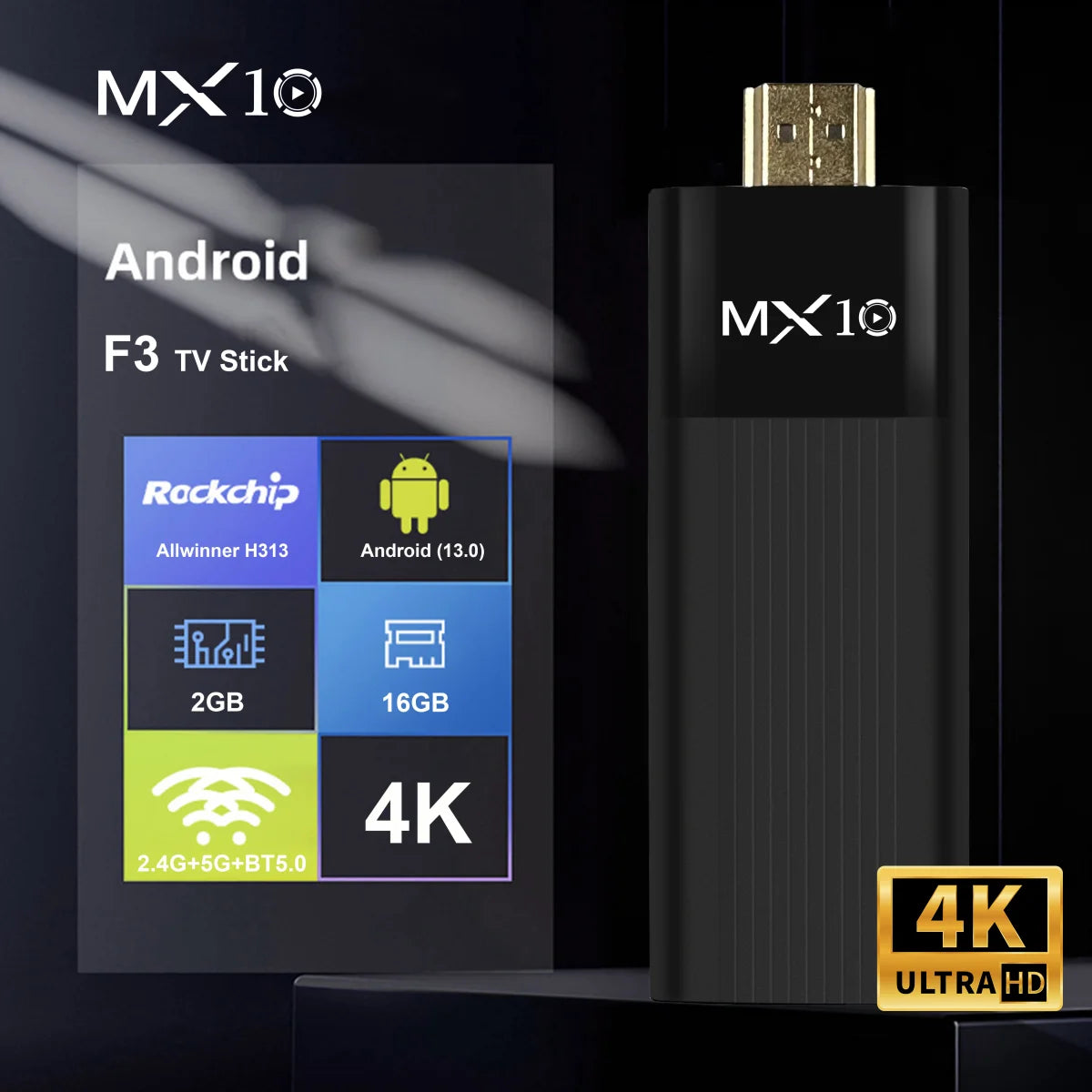 Experience Stunning 4K Streaming with the Factory Directly -F3 Android TV Stick - High Definition Entertainment at Your Fingertips!