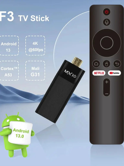 Experience Stunning 4K Streaming with the Factory Directly -F3 Android TV Stick - High Definition Entertainment at Your Fingertips!