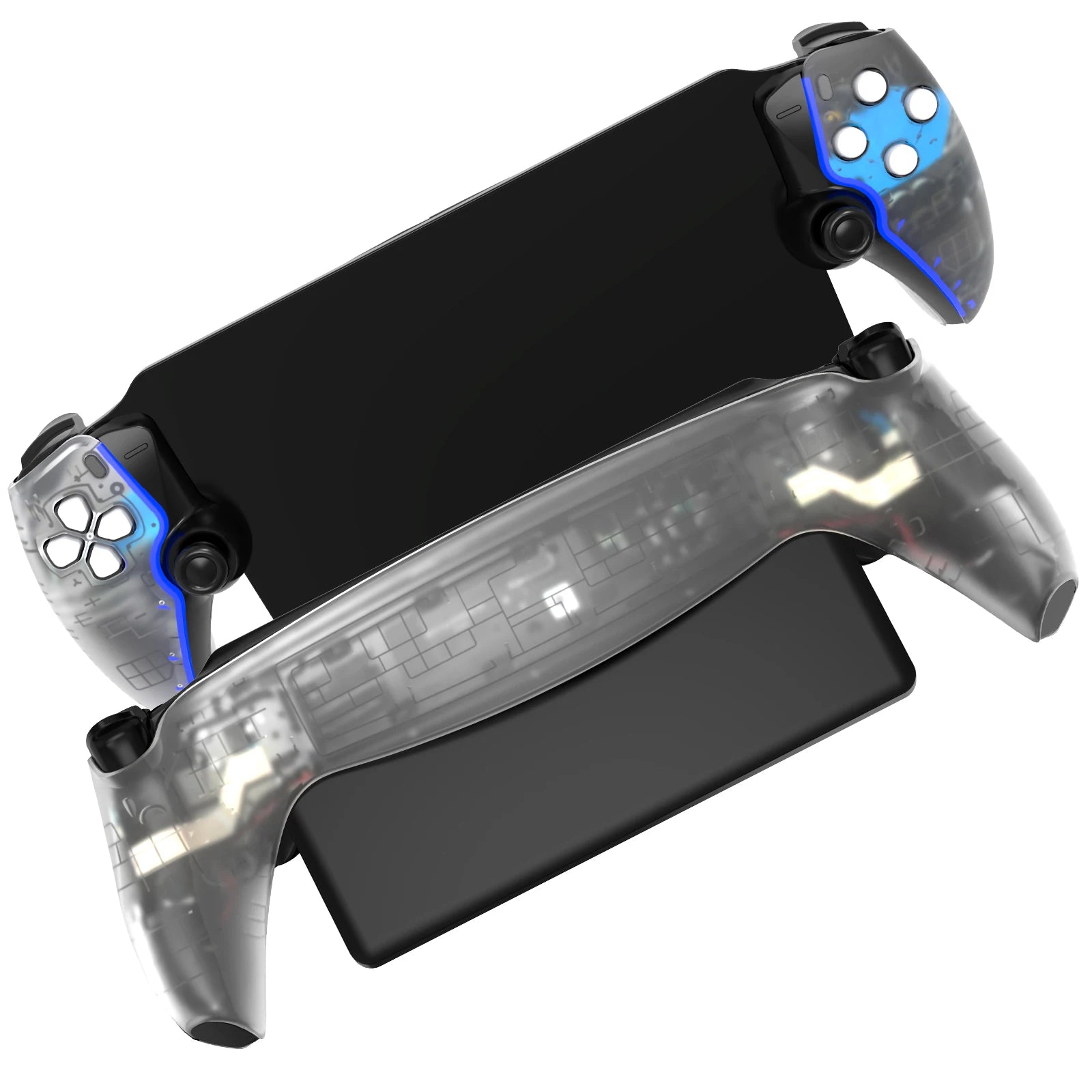 Full Set DIY Housing Case Cover Compatible with PS5 Portal Handheld Replacement Detachable Front Back Plate for Portal