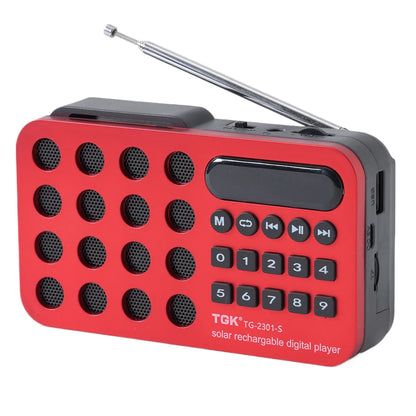 Digital Radio Speaker Music Player Bluetooth-Compatible Solar Charging/Rechargeable Battery Operated MP3 Player Built-In Speaker