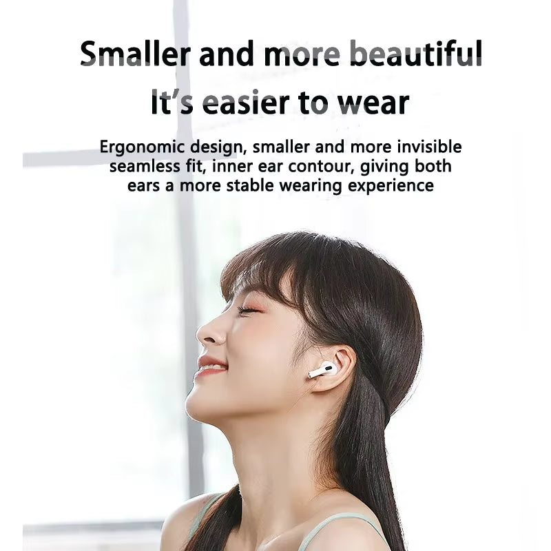 TWS Semi-In-Ear Wireless Headphones, Noise-Cancelling Bluetooth Headphones, Long Battery Life and Large Battery Capacity