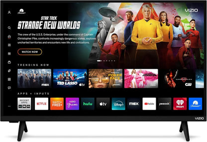 Vizio 40 inch smart TV with Alexa showing streaming apps and Star Trek Strange New Worlds on screen